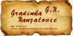 Gradinka Manzalović vizit kartica